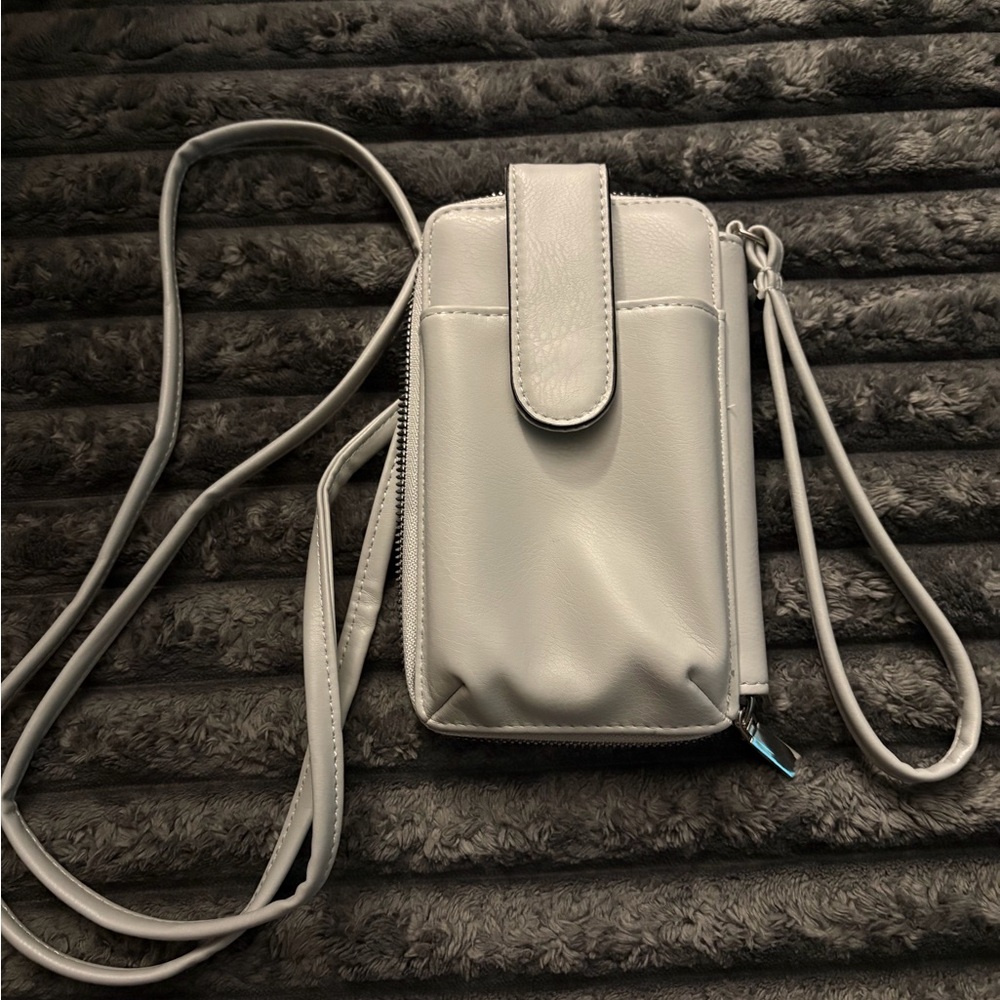 Minimalist Gray Crossbody Phone Bag